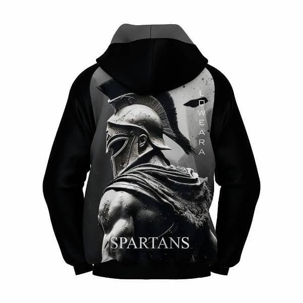 unisex Spartans Hoodie -1pc polyester fleexe prented sweet shirt 0