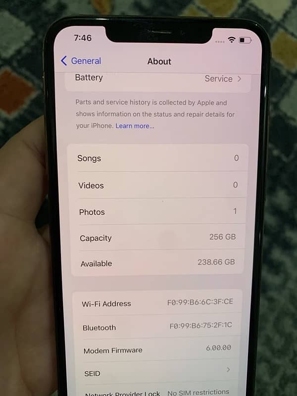 IPHONE XSMAX 256 DUAL SIM PTA APPROVED WITH BOX 6