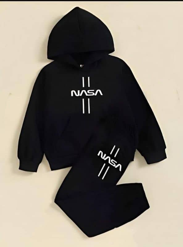 2 PC boys fleece printed hoodie Tracsuit 0