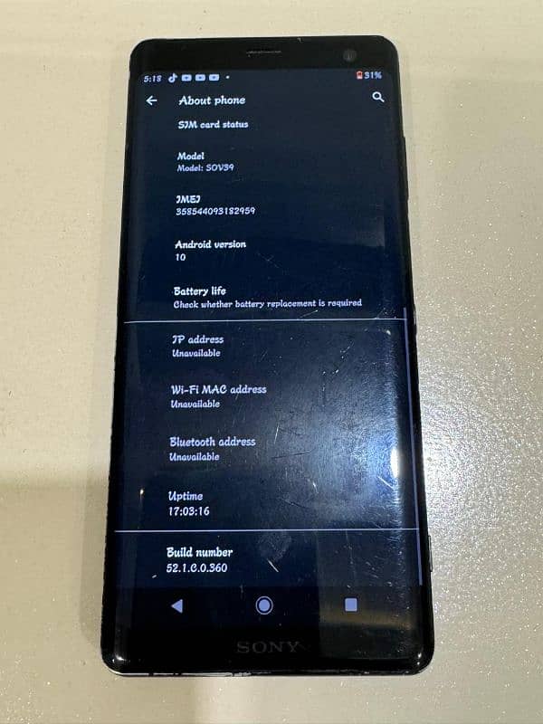 SONY XPERIA XZ3 BLACK 4/64 TYPE C 5