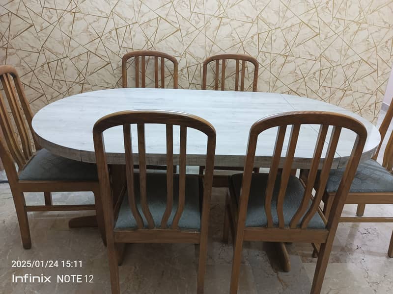 A very strong good quality foldable Dining Table with 6 chairs 5