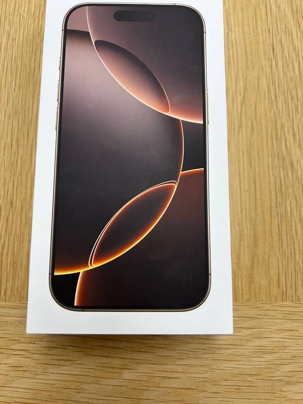 iPhone 16 pro 128gb dessert titanium box packed never opened usa model 0