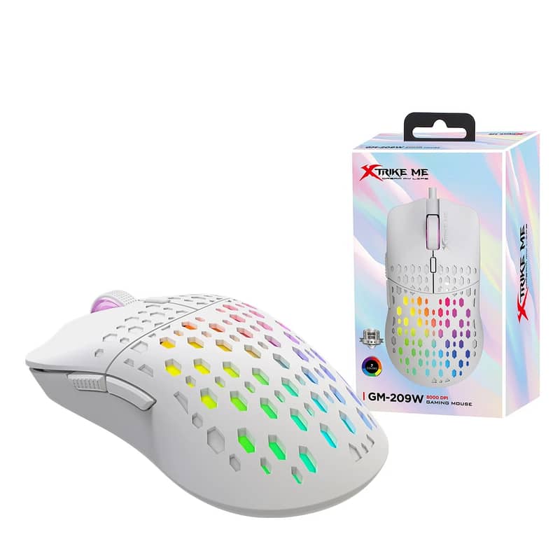 XTRIKE ME GM209W RGB Gaming Mouse - Optical Sensor 8,000 DPI 1