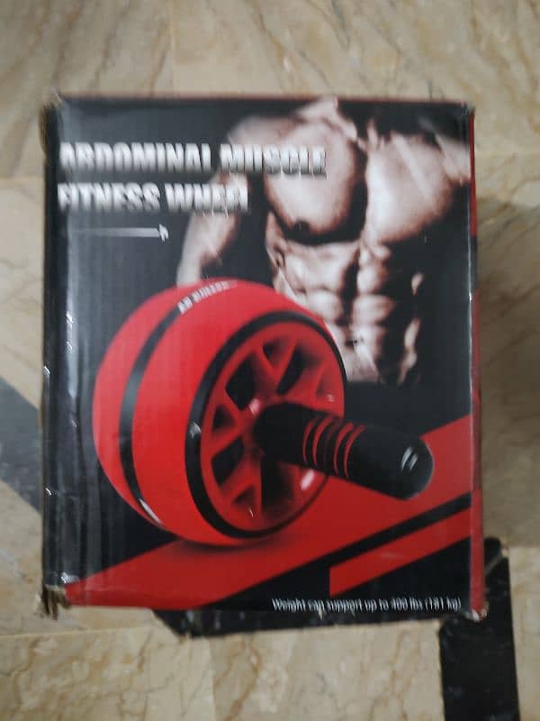 3kgs dumbells pair (3+3) rubber coated and abs roller and chest workou 10