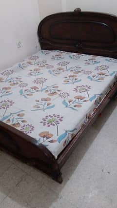 SHEESHAM BED AND MATTRESS