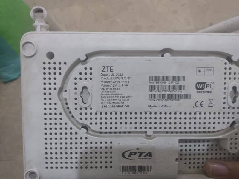 PTCL GPON internet wifi modem 2