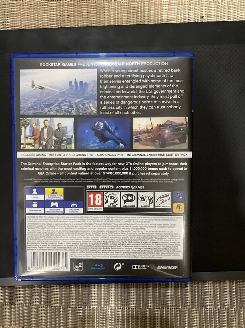 (Urgent sale) PlayStation 4 game Gta5 3