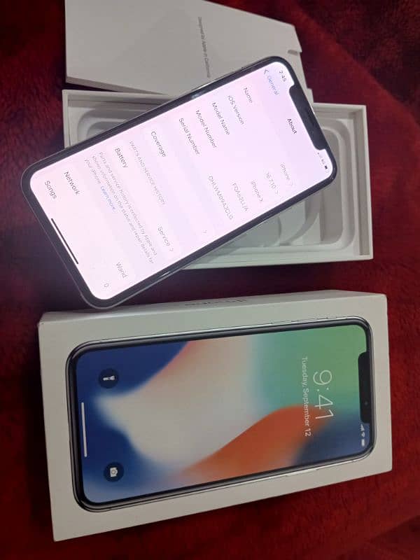 iphone x with box selling for low budget. 1