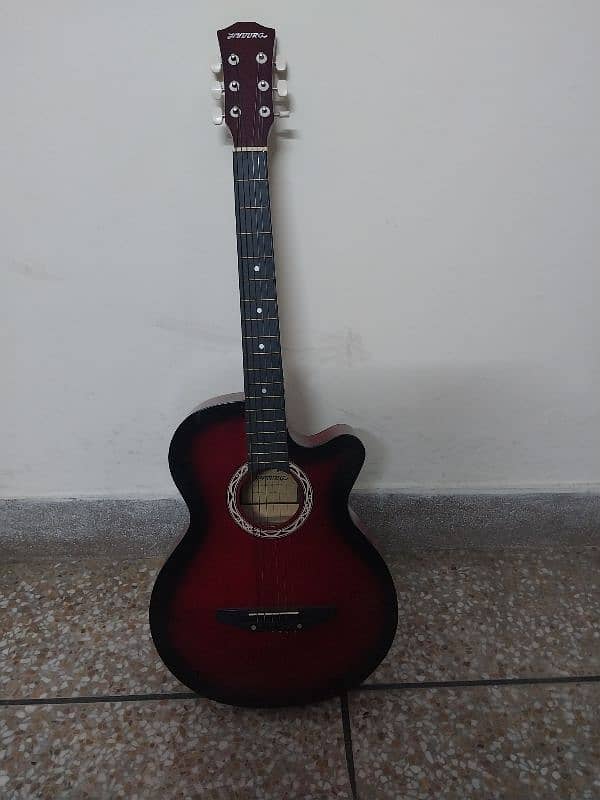 guitar with pick and bag 1