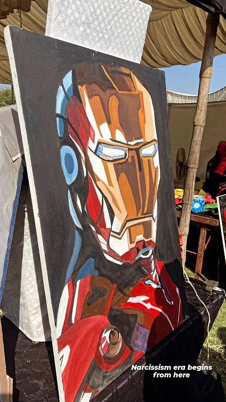 Iron Man painting, Pop art A1 size home decor, beautiful  piece. 0