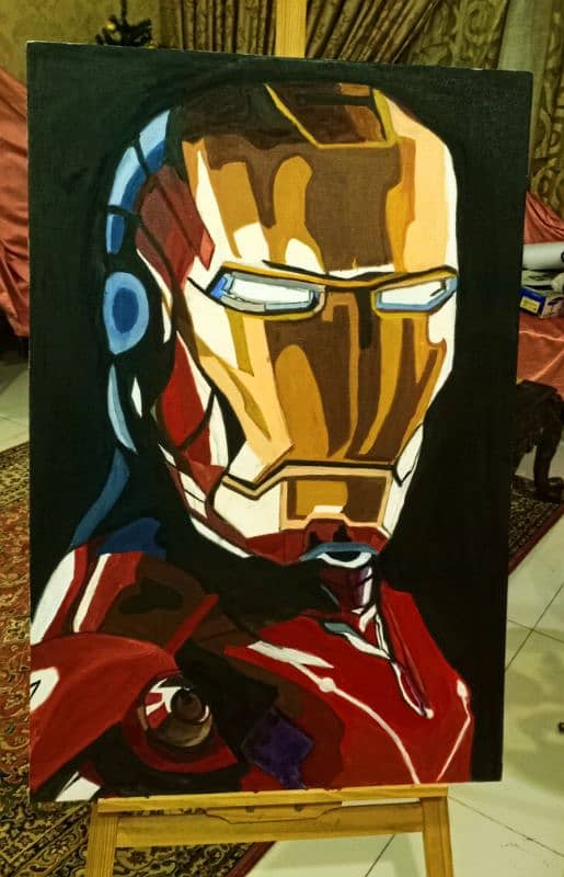 Iron Man painting, Pop art A1 size home decor, beautiful  piece. 1