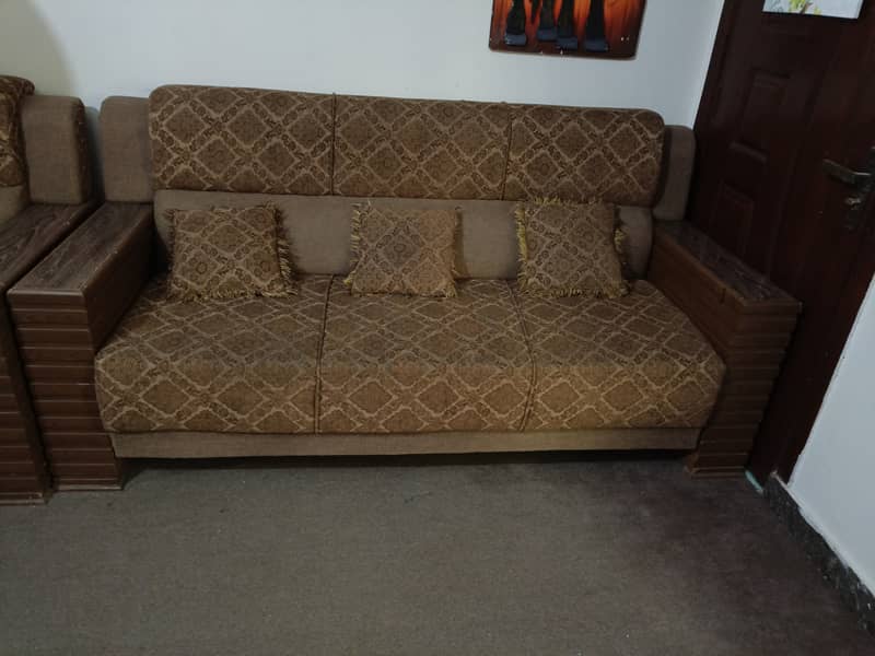 Wooden block sofa set 0