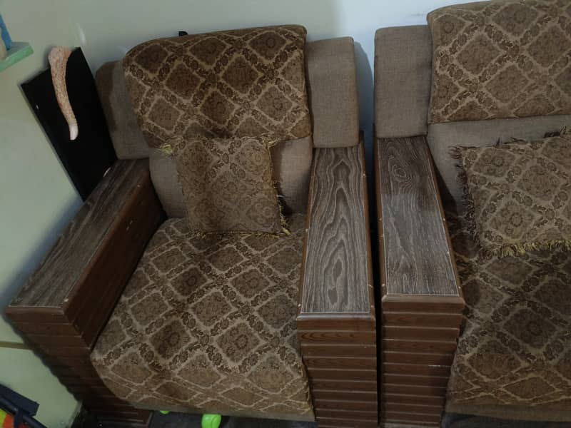 Wooden block sofa set 2