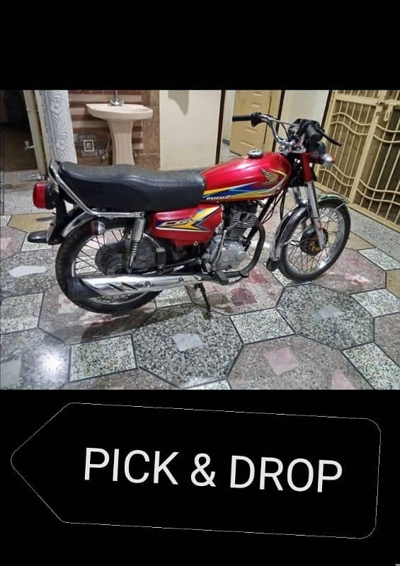 pick & drop service in honda 125 0