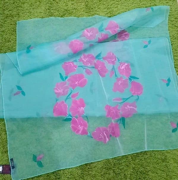 handpainted organza dupatta Eid Collection 4