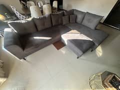 L SHAPED 5 SEATER SOFA