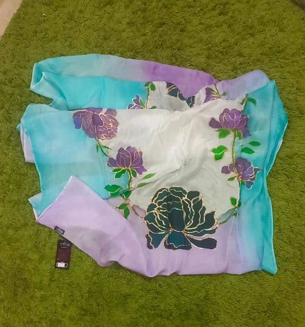 handpainted silk dupatta 2