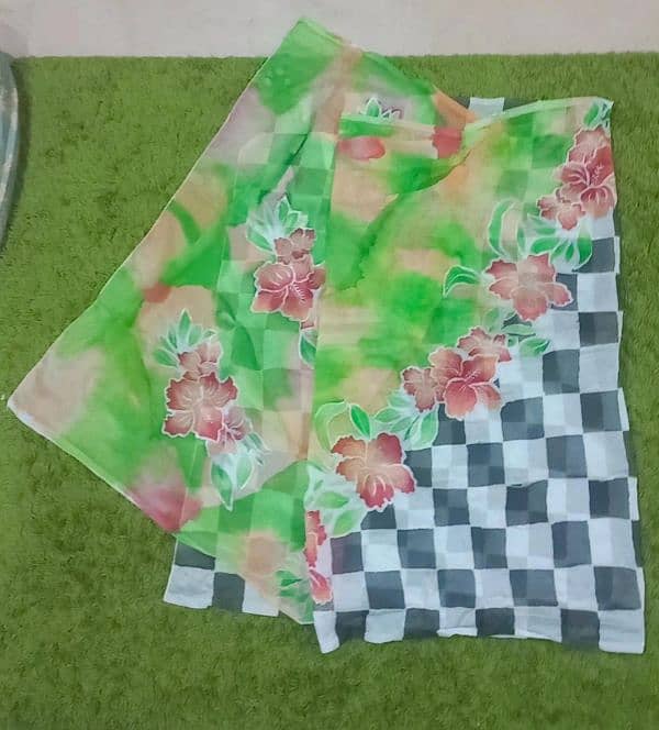 handpainted silk dupatta 3