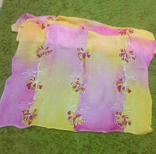 handpainted silk dupatta 4