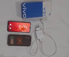 vivo y31 4/128 daba charger Sath he full box