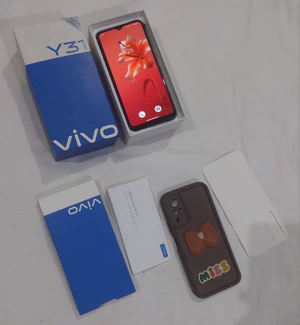 vivo y31 4/128 daba charger Sath he full box 11