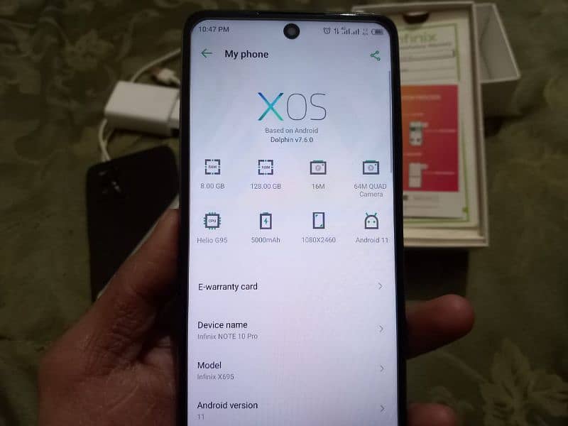 Infinix Note 10 Pro 8/128 with Box, Charger and 2 Back Covers 4