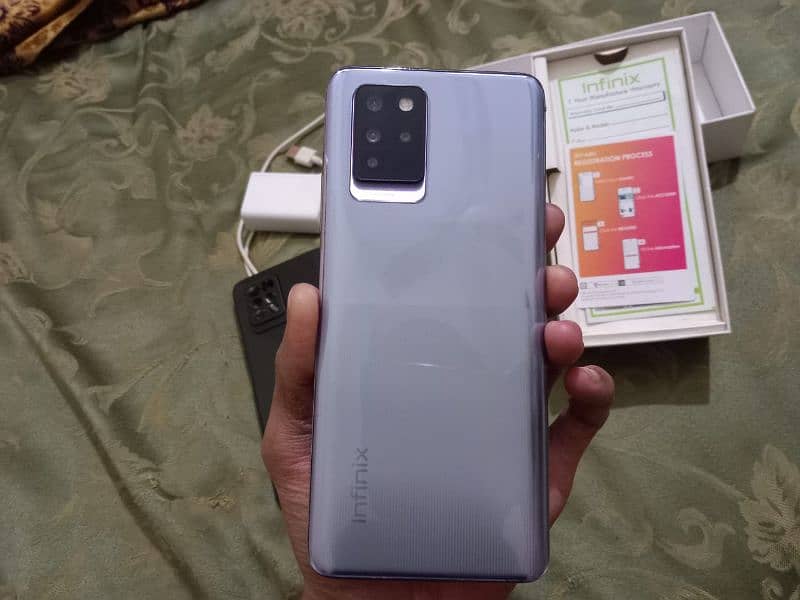 Infinix Note 10 Pro 8/128 with Box, Charger and 2 Back Covers 10