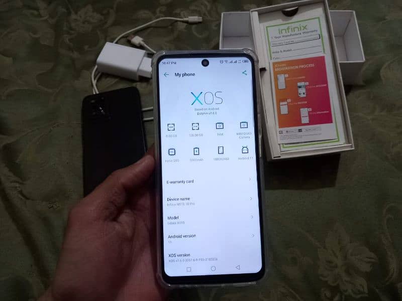 Infinix Note 10 Pro 8/128 with Box, Charger and 2 Back Covers 11