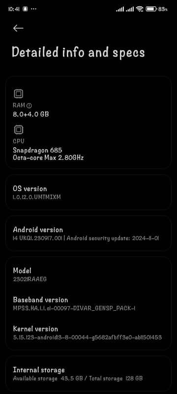 redmi note 12 8+4 ram 128 rom 0