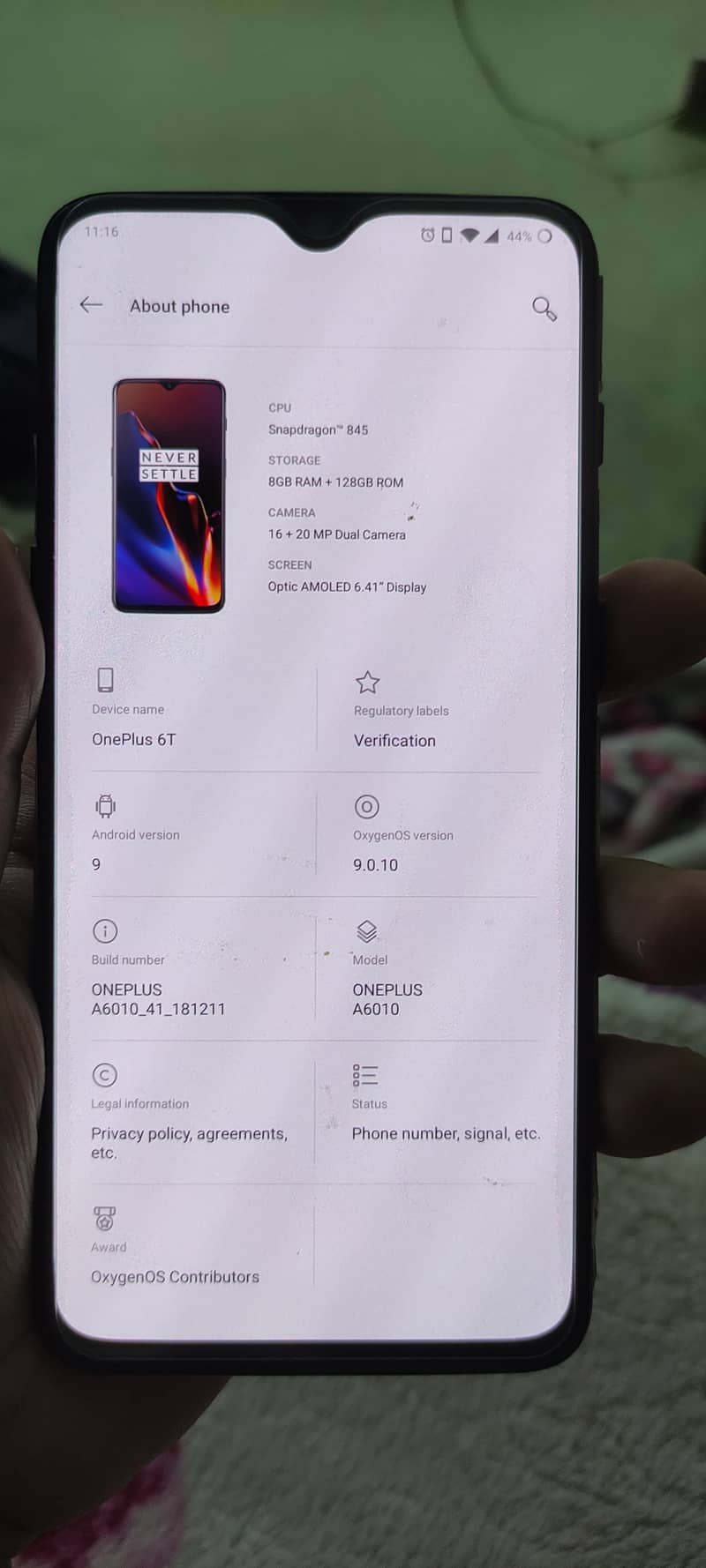 OnePlus 6t 8/128 approved 1