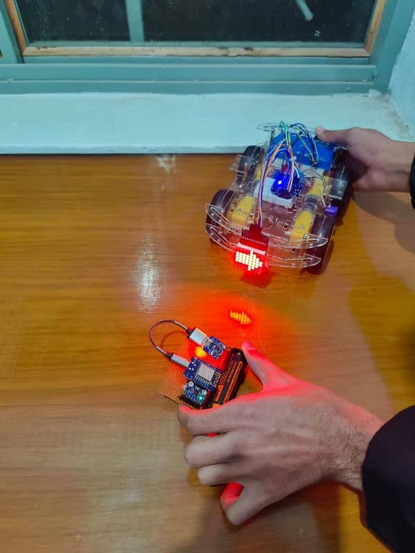 Gesture Controlled Robot using ESP8266 mini 4