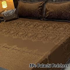 3 pcs palachi embossed double bedsheet