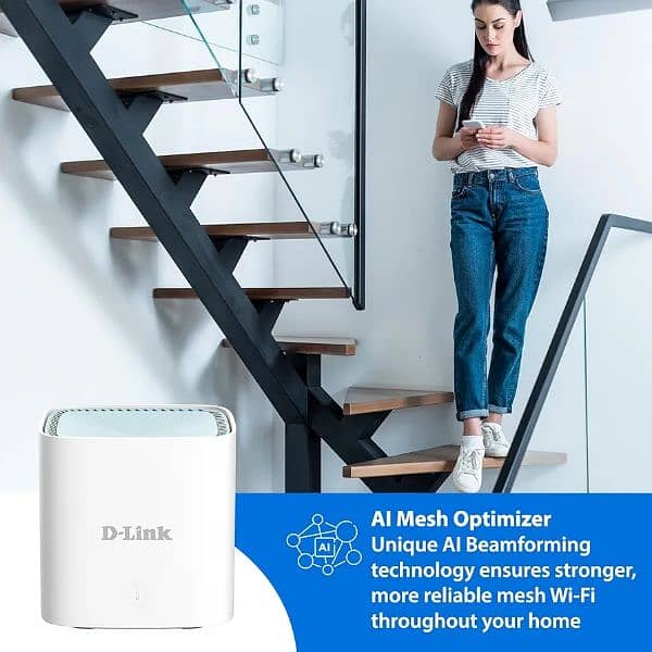 D-Link M15, AX1500 WiFi 6 Mesh Router, self-optimizing AI Wi-Fi Router 9