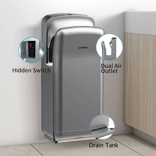 Anydry 2005H vertical Hand Dryer, Electric Super Powerful 1