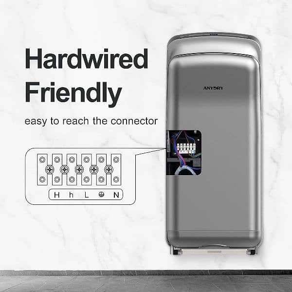 Anydry 2005H vertical Hand Dryer, Electric Super Powerful 2