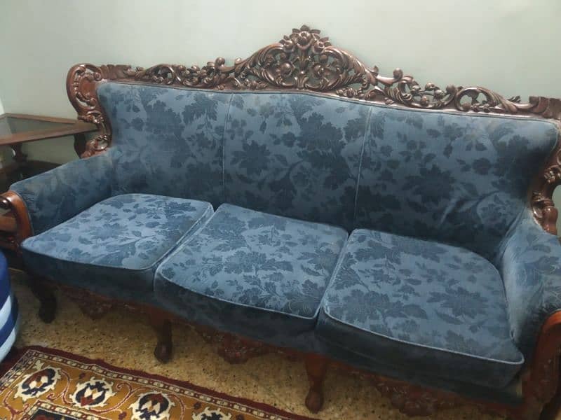 five plus five seater sofa set with center and side tables 3