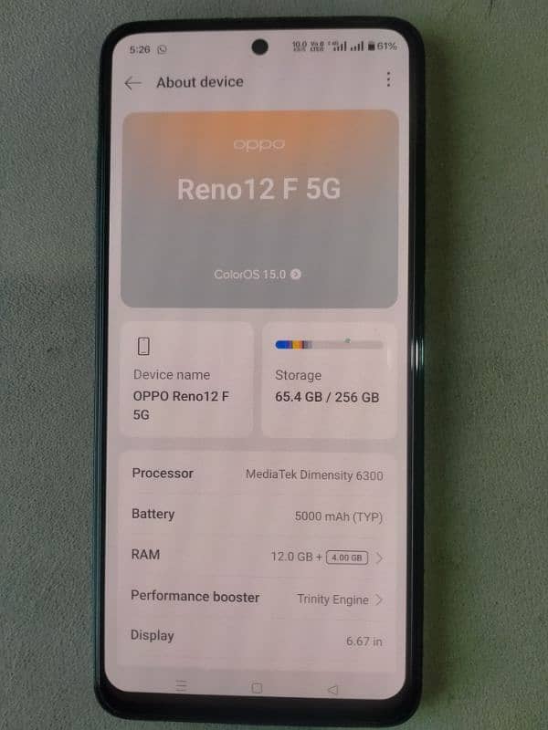 oppo rino12f 5g 7 day use bilkul new phone 5