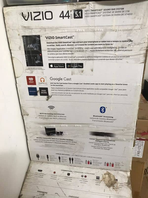 VIZIO USA 44" 5.1 DOLBY HOME THEATER BIG WIRELESS SUBWOOFER 3