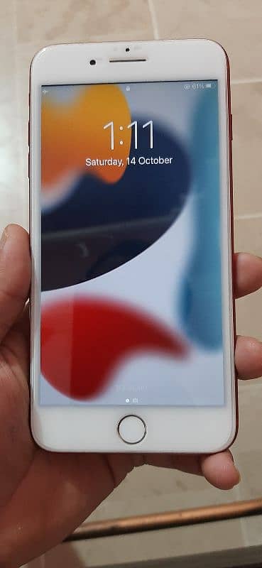 iphone7plus Red Bypass Hy Battrey change 128gb confition 10/9 fingr ok 9