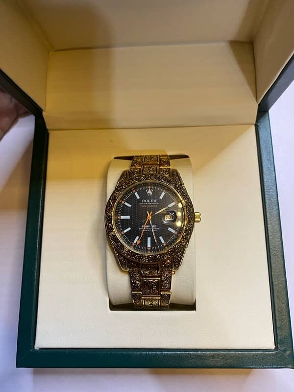 Rolex Golden Watch (With Rolex box & Bag) 1