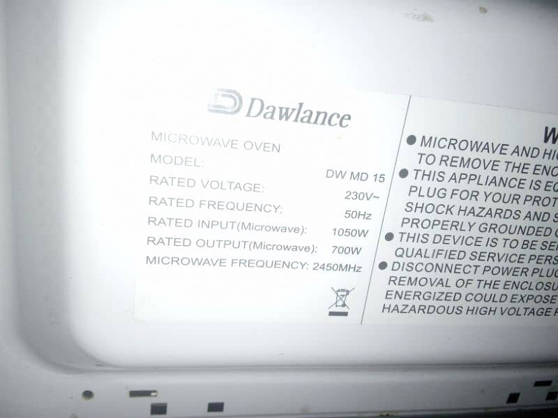 Dawlance microwave oven 4