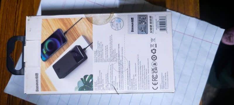 Baseus Power Bank 20,000 Mah ,just Box opened 2