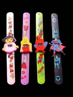 Pack of 4 Watch For Kids  Digital Scale Strip Carton Character watches