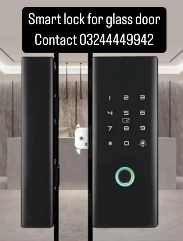 smart glass door lock 0