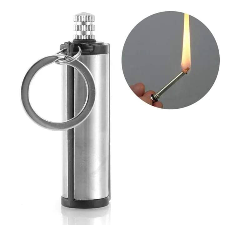 Outdoor Windproof Match Striker Lighter with Keychain 1