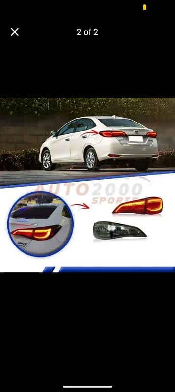 Toyota Yaris back tail light lava style 2020-24 0