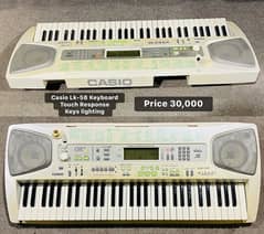 Casio Lk-58 Keyboard Touch Response Keys lighting. Yamaha Roland Korg