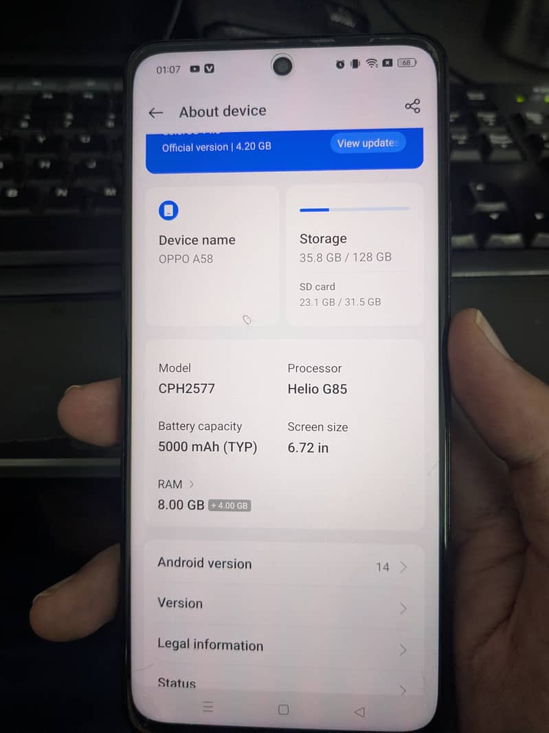 Oppo A58 non PTA 6