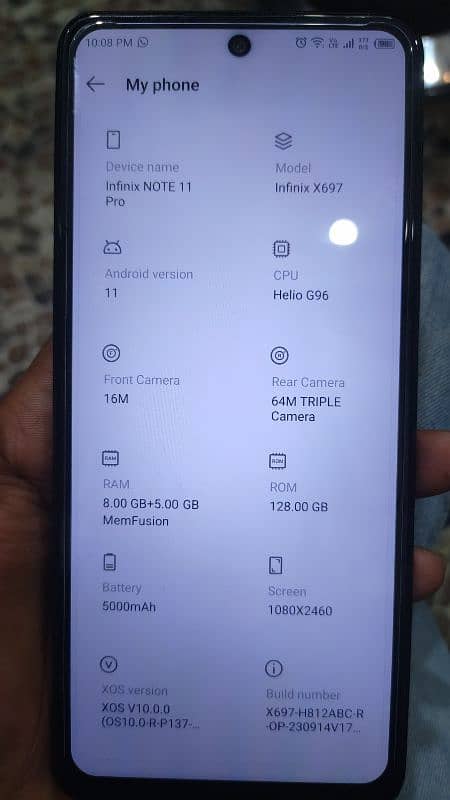 EXCHANGE possible 8/128 infinix note 11 pro complete accessories 7