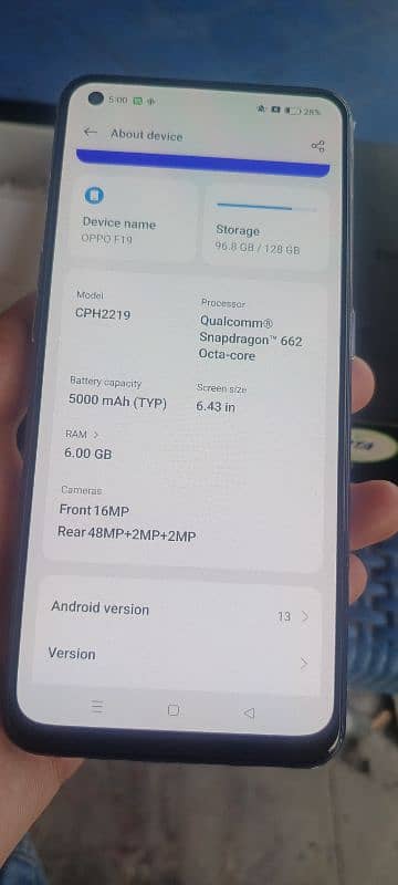 Oppo F19 6+6gb Ram And 128gb storage 10/10 Condition 8